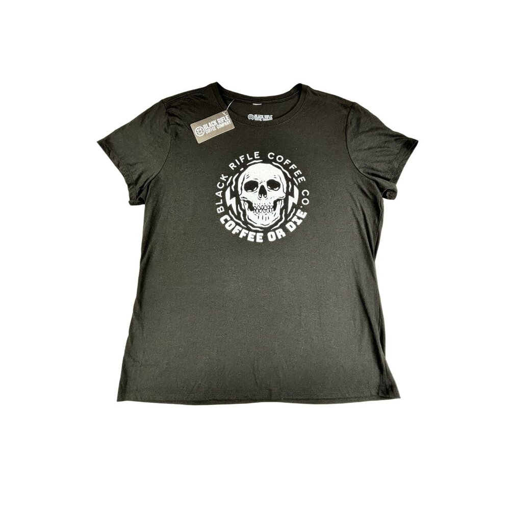 Black Rifle Coffee Company T-Shirt Black Coffee Or Die X-Large NWT Skull Design